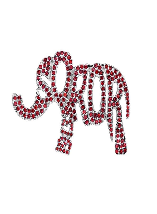 HUSURU Elegant Soror Womenhood Gifts Red Soror 1913 Elephant Pin Fortitude Delta Sorority Broach Greek Letter Jewelry - Image 1